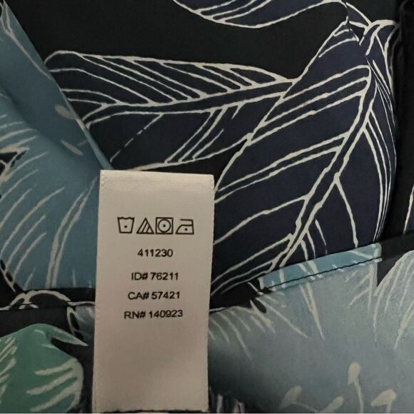 Loft Blue Floral Spaghetti Strap Maxi Dress Size 16M - Picture 8 of 9